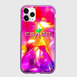 Чехол iPhone 11 Pro матовый Counter Strike - neon, цвет: 3D-фиолетовый
