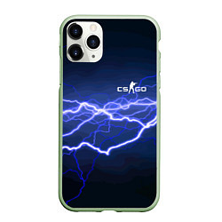 Чехол iPhone 11 Pro матовый Counter Strike - lightning, цвет: 3D-салатовый