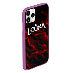 Чехол iPhone 11 Pro матовый Louna storm рок группа, цвет: 3D-фиолетовый — фото 2