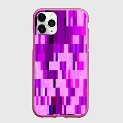 Чехол iPhone 11 Pro матовый Розовый глитч
