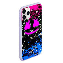 Чехол iPhone 11 Pro матовый Marshmello неоновый краски, цвет: 3D-светло-сиреневый — фото 2