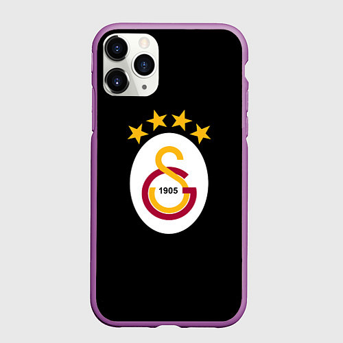 Чехол iPhone 11 Pro матовый Galatasaray logo fc / 3D-Фиолетовый – фото 1