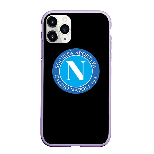 Чехол iPhone 11 Pro матовый Napoli fc / 3D-Светло-сиреневый – фото 1
