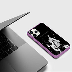 Чехол iPhone 11 Pro матовый Я не проиграю - Зоро, цвет: 3D-фиолетовый — фото 2