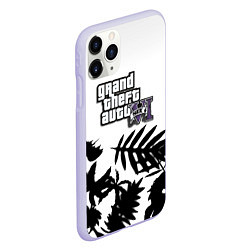 Чехол iPhone 11 Pro матовый GTA6 tropic game, цвет: 3D-светло-сиреневый — фото 2