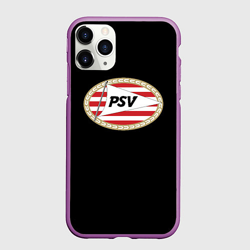 Чехол iPhone 11 Pro матовый PSV fc club / 3D-Фиолетовый – фото 1