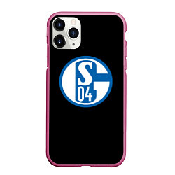 Чехол iPhone 11 Pro матовый Schalke 04 fc club sport, цвет: 3D-малиновый