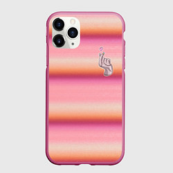 Чехол iPhone 11 Pro матовый Рука-Вещь: текстура свитера Энид из сериала Уэнсде