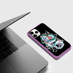 Чехол iPhone 11 Pro матовый Тихиро и Хаку - унесенные призраками, цвет: 3D-фиолетовый — фото 2