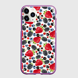 Чехол iPhone 11 Pro матовый Различные ягоды
