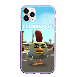 Чехол iPhone 11 Pro матовый Chicken Gun - shooter, цвет: 3D-светло-сиреневый