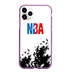 Чехол iPhone 11 Pro матовый Basketball краски