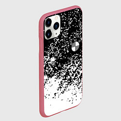 Чехол iPhone 11 Pro матовый BMW краски текстура, цвет: 3D-малиновый — фото 2