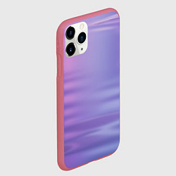 Чехол iPhone 11 Pro матовый Неоновая поверхность воды, цвет: 3D-малиновый — фото 2