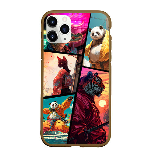 Чехол iPhone 11 Pro матовый Animal GTA / 3D-Коричневый – фото 1