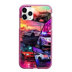 Чехол iPhone 11 Pro матовый GTA style cars