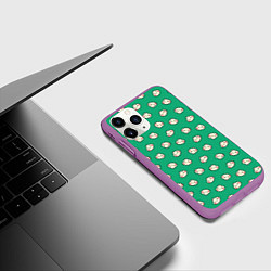 Чехол iPhone 11 Pro матовый Милые пельмешки, цвет: 3D-фиолетовый — фото 2