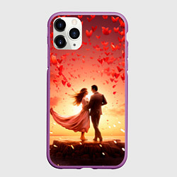 Чехол iPhone 11 Pro матовый Влюбленная пара 14 февраля