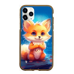 Чехол iPhone 11 Pro матовый Рыжая милая лисичка