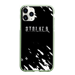 Чехол iPhone 11 Pro матовый Stalker искры белые, цвет: 3D-салатовый