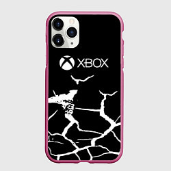 Чехол iPhone 11 Pro матовый Xbox game текстура рельеф, цвет: 3D-малиновый