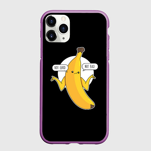 Чехол iPhone 11 Pro матовый Not good - not bad / 3D-Фиолетовый – фото 1