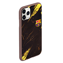 Чехол iPhone 11 Pro матовый Barcelona краски текстура, цвет: 3D-коричневый — фото 2