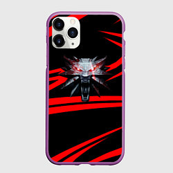 Чехол iPhone 11 Pro матовый Ведьмак дикая охота лого линии
