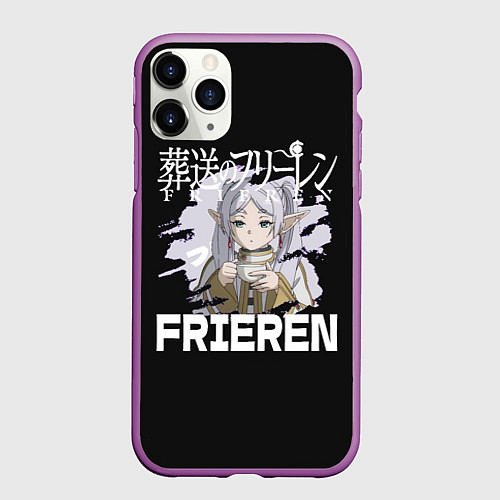Чехол iPhone 11 Pro матовый Провожающая Фрирен / 3D-Фиолетовый – фото 1