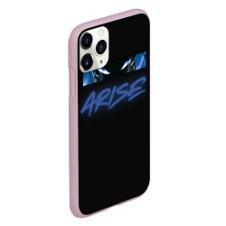 Чехол iPhone 11 Pro матовый Поднятие уровня в одиночку - Arise, цвет: 3D-розовый — фото 2