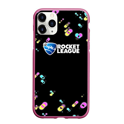 Чехол iPhone 11 Pro матовый Rocket League game / 3D-Малиновый – фото 1