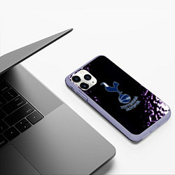 Чехол iPhone 11 Pro матовый Тоттенхэм краски текстура, цвет: 3D-светло-сиреневый — фото 2
