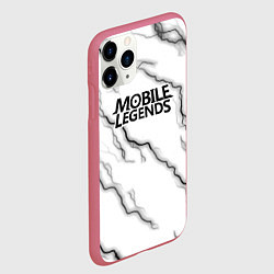 Чехол iPhone 11 Pro матовый Mobile legends молнии, цвет: 3D-малиновый — фото 2