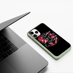 Чехол iPhone 11 Pro матовый Dragon Ball - Vegeta, цвет: 3D-салатовый — фото 2