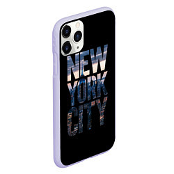 Чехол iPhone 11 Pro матовый New York City - USA, цвет: 3D-светло-сиреневый — фото 2