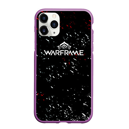 Чехол iPhone 11 Pro матовый Warframe краски пали текстура / 3D-Фиолетовый – фото 1