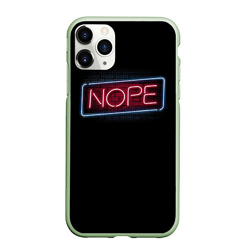 Чехол iPhone 11 Pro матовый Nope - neon / 3D-Салатовый – фото 1