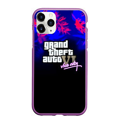 Чехол iPhone 11 Pro матовый GTA vice city tropic game