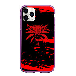 Чехол iPhone 11 Pro матовый The witcher лого ведьмака краски