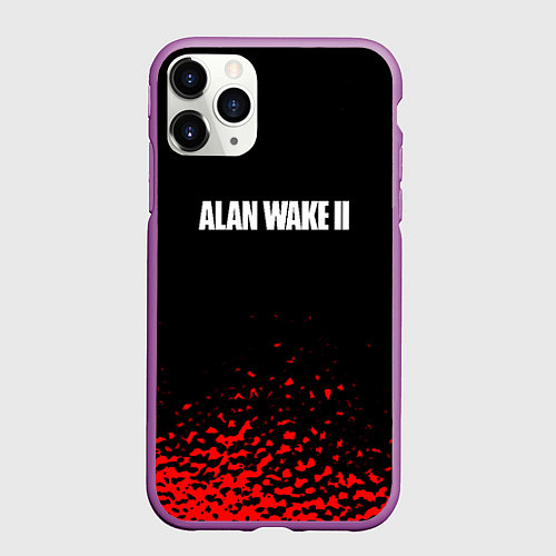 Чехол iPhone 11 Pro матовый Alan wake писатель гейм краски / 3D-Фиолетовый – фото 1