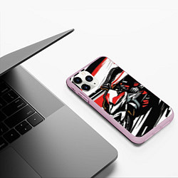 Чехол iPhone 11 Pro матовый Мото-кросс, цвет: 3D-розовый — фото 2