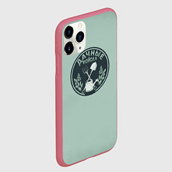 Чехол iPhone 11 Pro матовый Дачные войска значок, цвет: 3D-малиновый — фото 2