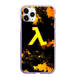 Чехол iPhone 11 Pro матовый Half life текстура блэк меса