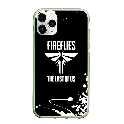 Чехол iPhone 11 Pro матовый The last of us краски текстура / 3D-Салатовый – фото 1