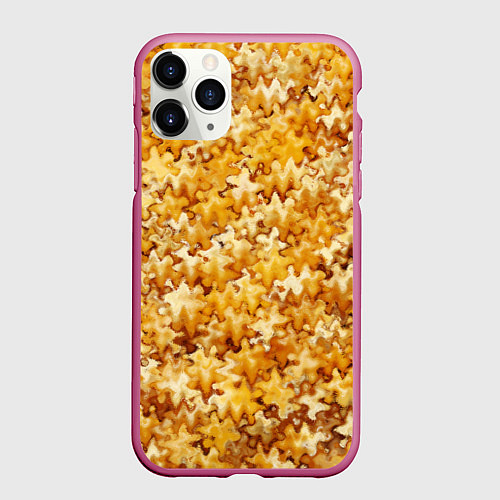 Чехол iPhone 11 Pro матовый Кукурузный абстрактный эффект / 3D-Малиновый – фото 1