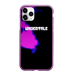 Чехол iPhone 11 Pro матовый Undertale neon splash, цвет: 3D-фиолетовый