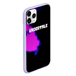 Чехол iPhone 11 Pro матовый Undertale neon splash, цвет: 3D-светло-сиреневый — фото 2