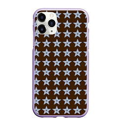 Чехол iPhone 11 Pro матовый Звезды героям и защитникам, цвет: 3D-светло-сиреневый