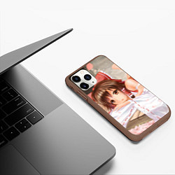 Чехол iPhone 11 Pro матовый Touhou Project Рейму милая, цвет: 3D-коричневый — фото 2