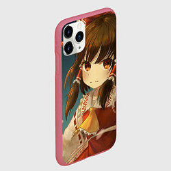 Чехол iPhone 11 Pro матовый Touhou Project Рейму fight, цвет: 3D-малиновый — фото 2